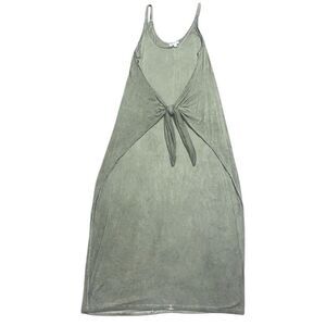 Umgee Women's Size Medium Green Jersey Knit Sleeveless‎ Tank Maxi Dress Stretch
